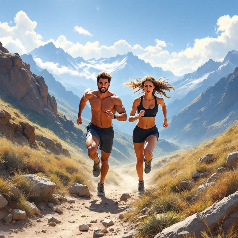 Someone running hard intervals